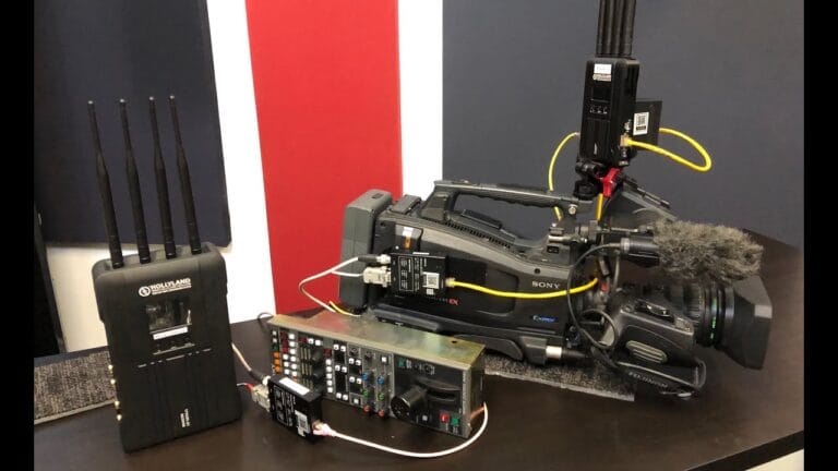 Hollyland Syscom 421S Wireless Video system and WiCO ip CCU camera control demonstration from Erb Media